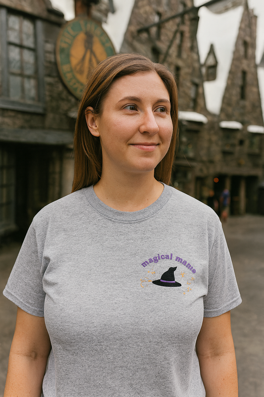 Magical Mama – Embroidered Witch Hat Tee
